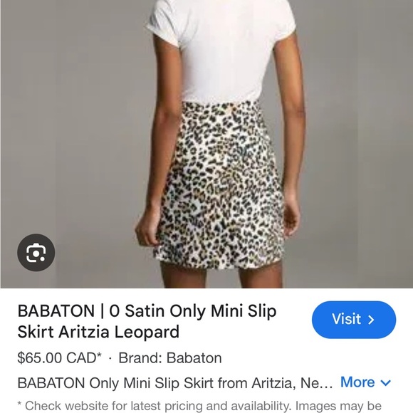 Like New Aritzia Babaton Only Mini Slip Skirt in Leopard Print - Picture 4 of 7